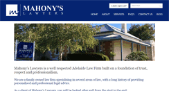 Desktop Screenshot of mahonys.net.au